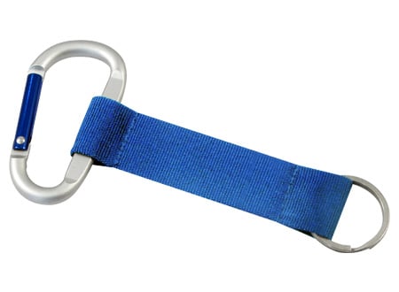 Llavero Lanyard Mosquetón, Llavero-Lanyard de polyester, con anillo porta-llaves y mosquetón metálicos grandes. Llavero Lanyard Mosquetón