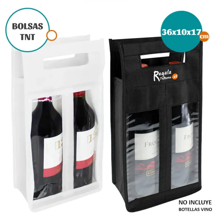 Porta Botellas de vino para 2 unidades TNT personalizada publicitaria promocional corporativa